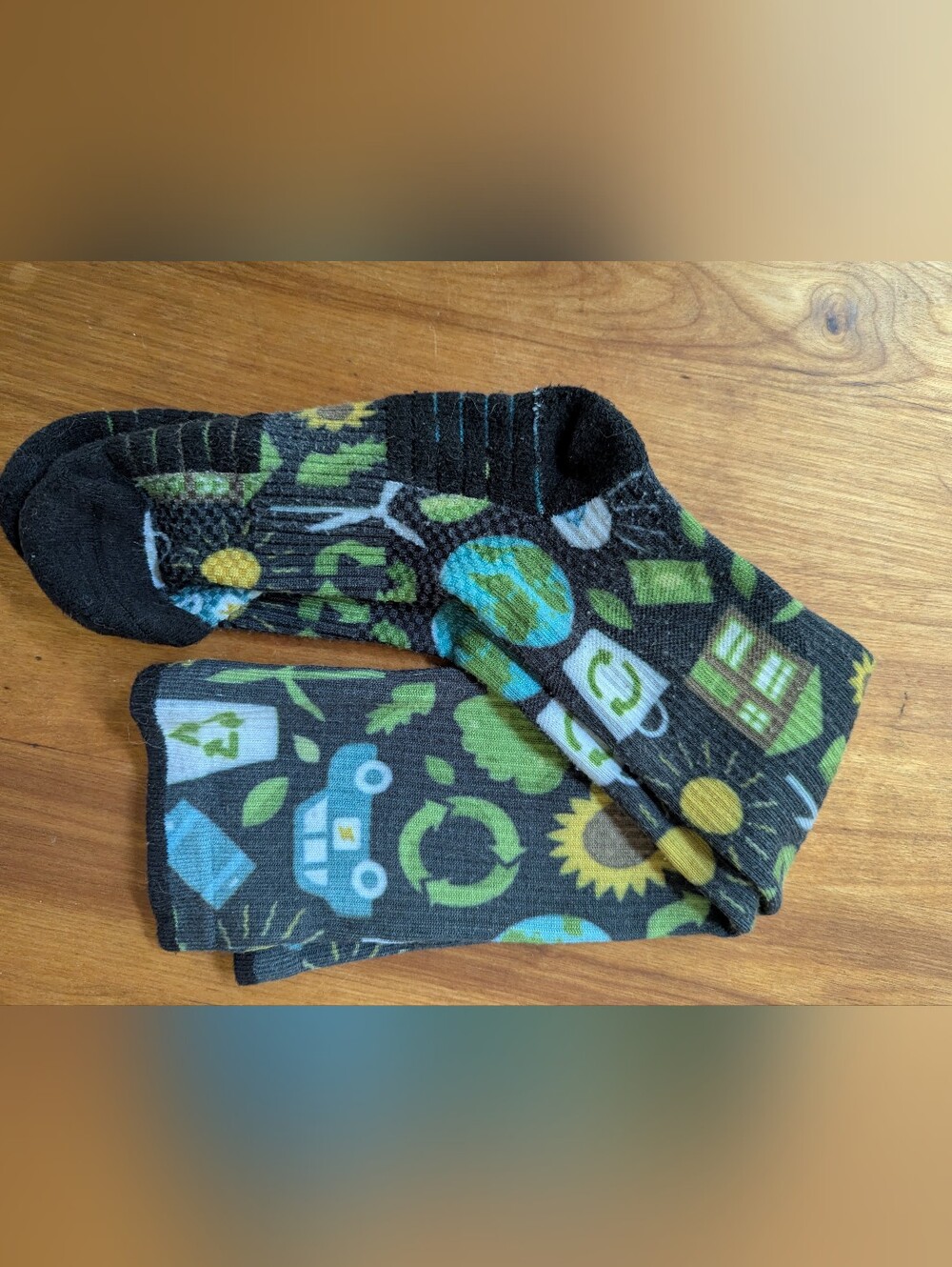 ♻️ Viasox Compression Socks - Black 🌎 ♻️ Pattern- L 12-15mmhg All Genders